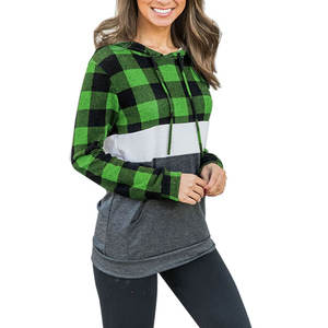 Sweat-shirts à capuche en flanelle épaisse de luxe pour femmes, taille plus, couleur contrastée, personnalisez votre propre logo, vêtements de sport d'entraînement - Product Image 5