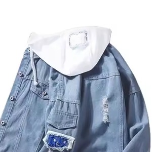 Chaqueta vaquera con capucha para mujer OEM con material de alta calidad con bolsillos interiores delanteros dobles chaqueta vaquera con capucha cómoda para mujer - Product Image 6