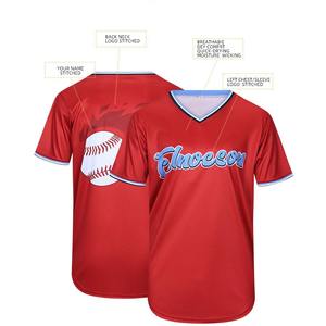 เสื้อเบสบอลพิมพ์ซับลิเมตเสื้อเจอร์ซีย์เบสบอลรุ่นใหม่ - Product Image 6