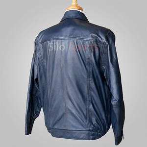 Chaqueta de Cuero Vacuno Azul Original para Hombre, la Más Vendida, al por Mayor, MOQ Bajo, 100% Alta Calidad, Chaqueta de Moto y Motociclista con Calefacción para Invierno, OEM - Product Image 2