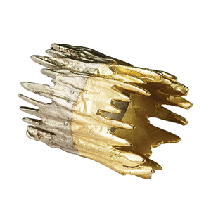 แหวนรองกระดาษเช็ดปากโลหะ ดีไซน์เนอร์ คุณภาพเยี่ยม ทำด้วยมือ ที่ใส่กระดาษเช็ดปากรูปทรงเรขาคณิต ขายส่ง - Product Image 5