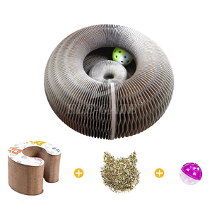 Moderna Grande Tiragraffi e Cuccia Pieghevole per Gatti con Tiragraffi Magico in Cartone Stile Natalizio - Product Image 2