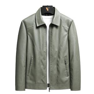 High Quality Spring and Autumn Black <b>Cropped</b> <b>Top</b> Lapel <b>for</b> <b>Men</b> Women Casual Faux Leather Jacket 2026 - Product Image 1