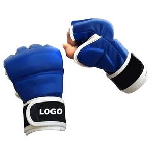 Guantes de MMA Hechos a Medida al por Mayor, Material de Cuero y PU, Guantes sin Dedos para Entrenamiento y Combate en Jaula con Protector Bucal - Product Image 4
