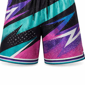 Pantalones Cortos Deportivos Sublimados para Hombre con Paneles de Ventilación de Malla para un Flujo de Aire Mejorado Durante Actividades Físicas Intensas - Product Image 3