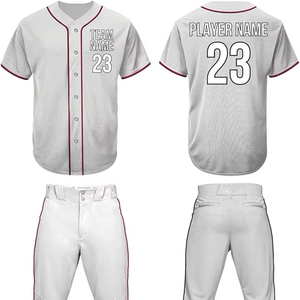 Camiseta de Béisbol y Uniforme Personalizados para Hombre de Alta Calidad, Transpirables, 100% Poliéster, Impresión por Sublimación OEM - Product Image 1