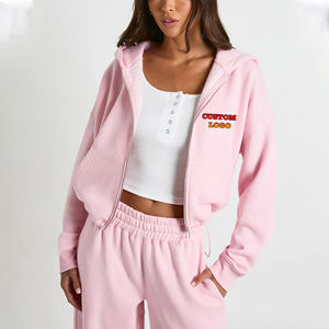 High Quality Oversized Drop Shoulder Full Zip Regular Winter Women's Hoodies Comfortable Anti-wrinkle Streetwear <b>Zipper</b> Front - Product Image 4