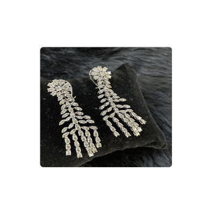 H.a. impex ต่างหูแฟชั่นที่ผลิต925หินมอยส์ซอไนท์เงินสเตอร์ลิงสำหรับผู้หญิงที่ได้รับการรับรองว่าลำลอง/สปอร์ต - Product Image 1