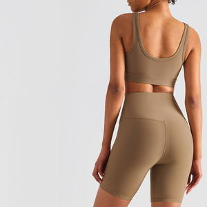 Vêtements de fitness pour femmes Ensemble court léger 2 pièces Gym Fitness Sets High Waist 2 Pieces Workout Set For Women's - Product Image 2