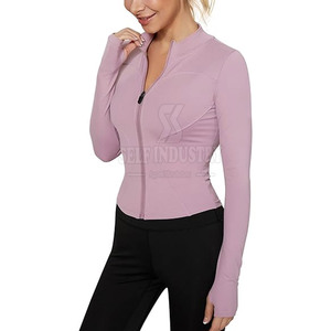 Best Selling Women's Yoga Jacket Quick Dry and Breathable for Adults Front Logo Position Low Price - Product Image 6