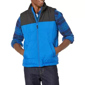 High Quality Wholesale Breathable Men's Sleeveless Puffer Jacket Custom Logo Stand Collar Winter Body <b>Warmer</b> Gilet Vest - Product Image 1