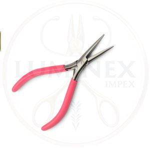 Luminex impex คีมทำเครื่องประดับจมูกยาว (ที่จับสีชมพู) (ห่วงโซ่จมูก/เข็มจมูก) สแตนเลสน้ำหนักเบา - Product Image 6