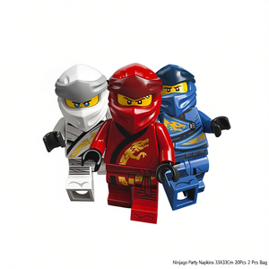 Serviettes de fête Ninjago 33x33cm 20 pièces 2 sacs de 2 pièces - Product Image 2