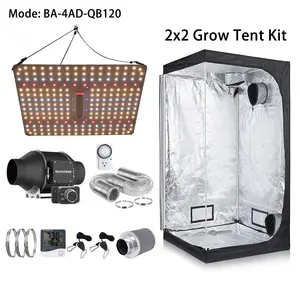 BAVA 2023 New Growing Tent Kit 2x2 ft Samsung LED Grow Light UV IR Knob Indoor Plant Kit With WIFI Inline Duct Fan Ventilation