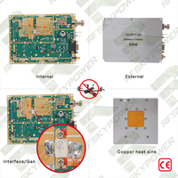 Amplificateur RF à semi-conducteurs GaN de qualité industrielle 50W 300-1700MHz, conception compacte, suppression du signal, isolation de fréquence