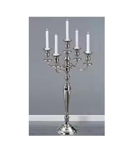 Hot Selling Brass <b>Tall</b> Candelabra With Five Candle in Gold Plated for Dinner Party <b>Table</b> Centerpiece Available Customized Size. - Product Image 1