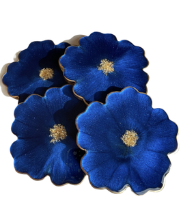 Posavasos de resina epoxi hechos a mano con estilo océano mar decoración del hogar regalo café té taza estera artesanía de resina precio al por mayor de La India - Product Image 1