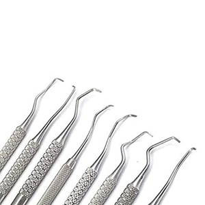 ชุดเครื่องมือขูดหินปูนเกรซี่ 8 ชิ้น แบบสองด้าน ทำจากสแตนเลส ใช้ซ้ำได้ สำหรับงานทันตกรรมและสัตวแพทย์ ระดับมืออาชีพ - Product Image 4