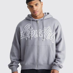 เสื้อฮู้ดดี้ผู้ชายพิมพ์ลายทันสมัย ทรงโอเวอร์ไซส์ ผ้าฝ้ายทนทาน เหมาะสำหรับแฟชั่นสตรีทแวร์ - Product Image 1