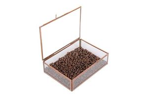 Caja de Joyería Vintage de Latón y Vidrio Grabada a Mano con Forro Metálico de Alta Calidad para Decoración del Hogar y Almacenamiento - Product Image 3