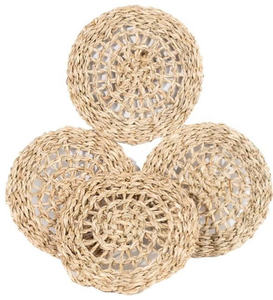 Posavasos de Pasto Marino Trenzados a Mano Clásicos, Recién Llegados, Gruesos y Naturales, para Decoración Rústica y Minimalista del Hogar - Product Image 6