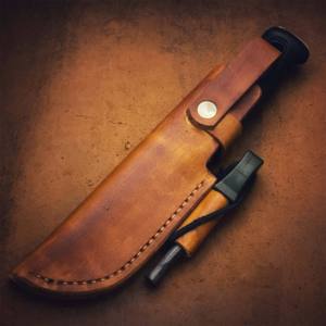Gaine en cuir de vente chaude de haute qualité pour couteaux à lame fixe couvre pour couteaux de chasse couteaux pliants - Product Image 2