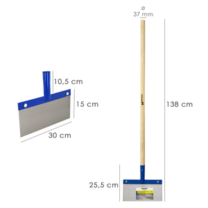 Raschietto per Soffitto/Pavimento 300x150 mm. Con manico in legno 1200 mm. - Product Image 2
