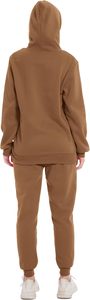 Ensemble de survêtement marron à capuche pour homme, couleur unie, en coton, décontracté, sweat-shirt et pantalon à manches longues avec cordon de serrage, idéal pour l'automne - Product Image 6