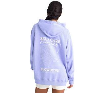 Sweat à capuche décontracté imprimé bouffant femmes solide avant Logo hiver Streetwear haute qualité pull à capuche 100% coton surdimensionné respirant - Product Image 3
