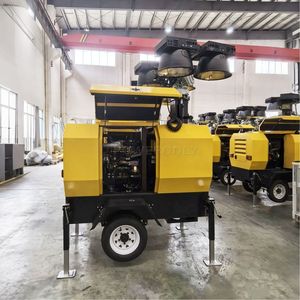 Towerable Máy phát điện diesel 4*400W 6M Hướng dẫn hoạt động di động Trailer tháp ánh sáng - Product Image 3