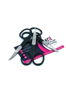 Tijeras de Acero Inoxidable de Alta Calidad con Recubrimiento de Polvo Negro, Hoja Recta Pequeña, para Cejas, con Logotipo Personalizado, Instrumento de Belleza - Product Image 2