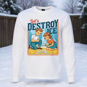 T-shirt promozionale a maniche lunghe Destroy Ice Let's Ice Destroy! - Product Image 3