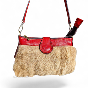 Sac à bandoulière zippé en fausse fourrure à motif léopard vintage, doublure en coton, capacité moyenne, portable, pour femme, usage quotidien - Product Image 2