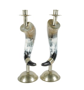 เชิงเทียนรูปเขาควายพร้อมที่หนีบโลหะตกแต่งโรงแรมเชิงเทียน - Product Image 5