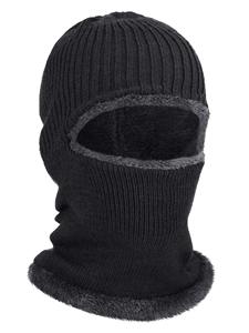 OEM Unisex Acrylic Winter Warm Fleece Attached Knit Ski <b>Mask</b> Custom logo Full Face Balaclava <b>Mask</b> DDP Shipping - Product Image 3