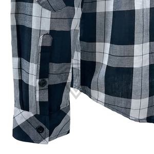 เสื้อเชิ้ตผ้าสักหลาดแขนยาวผ้าฝ้าย100% สำหรับผู้ชายเสื้อเชิ้ตผ้าสักหลาดลายทางแบบลำลองกำหนดโลโก้ได้เอง - Product Image 5