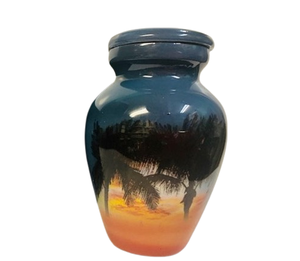 Urna Funeraria Palm Sunset para Cenizas Humanas, para Adultos, Hombres y Mujeres, Grande, para Cenizas de Hombres - Product Image 1