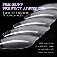 504 pièces/boîte pointes d'extension d'ongles en Gel souple artificiel avec boîte d'emballage ABS naturel Transparent court couverture complète pointes d'ongles