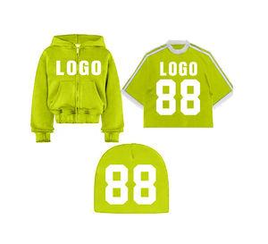 Heavyweight hoodies และหมวกสำหรับผู้ชายเสื้อยืด Boxy ใหม่ทั้งหมด-กว่า rhinestone ล้าง streetwear ผ้าฝ้ายรูปแบบของแข็งผสม - Product Image 3