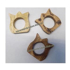 ที่ใส่แหวนผ้าเช็ดปากไม้สไตล์บัวคุณภาพเยี่ยมสําหรับคริสต์มาสวันขอบคุณพระเจ้าและปาร์ตี้วันหยุดอื่น ๆ - Product Image 5