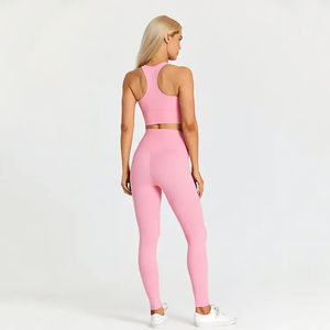 Conjunto de Fitness para gimnasio de alta calidad personalizado 2025, Sujetador deportivo transpirable sin costuras, conjunto de Yoga de estilo Simple con patrón de impresión sólida elegante - Product Image 5