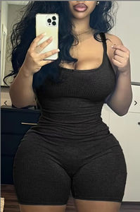 Body moulant décontracté sans manches pour femme avec contrôle du ventre, en Lycra sans couture – Vêtement de sport de haute qualité - Product Image 4