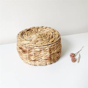 Caja de regalo de jacinto de agua, cajas de almacenamiento tejidas a mano, precio más económico, contenedor natural para organizar la habitación - Product Image 2