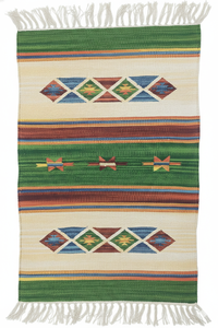 Tapis en coton tissé à la main, motif floral moderne, pelucheux, avec envers réversible, lavable en machine, pour pique-nique, maison, camping, voyage - Product Image 2