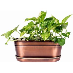 Haute qualité métal jardinière forme ovale cuivre fini pour la maison jardin décor Pots jardinières luxe fleur planteur - Product Image 3