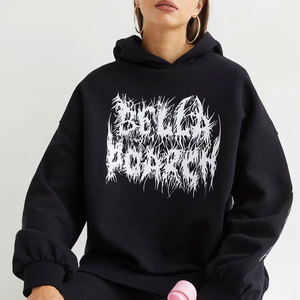 Sudadera con capucha de talla grande para mujer serigrafiada personalizada elegante forro polar sólido de gimnasio para el proveedor de impresión digital de invierno - Product Image 3