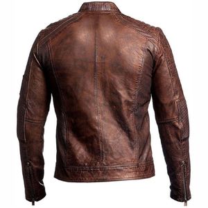 Chaquetas para Hombre en Oferta, Transpirables, con Logotipo Personalizado, Material Suave, Chaqueta de Cuero Genuino para Hombre - Product Image 3