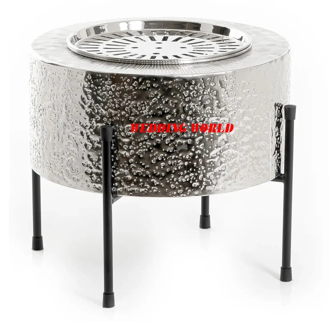 Riscaldatore Dallah in metallo con supporto supporto per teiera di lusso fatto a mano di qualità Premium riscaldatore in metallo di vendita calda di forma arrotondata