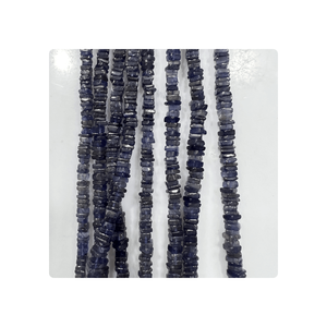 Pierre précieuse en cristal d'iolite bleue 6MM perles en vrac de qualité supérieure 14 pouces brin Heishi forme carrée perles de pierre d'iolite naturelle pour bijoux - Product Image 4