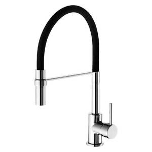 Mitigeur d'évier Winter Chrome et noir SCARUB0703NE avec douchette extractible pour robinets de cuisine Idro Bric - Product Image 1